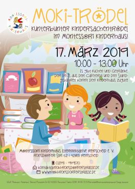 Flyer Kindersachenflohmarkt im Montessori Kinderhaus